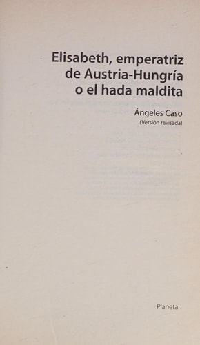 Portada del libro de Elisabeth, emperatriz de Austria-Hungría (versión revisada)