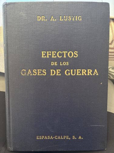 Portada del libro de Efectos de los gases de guerra