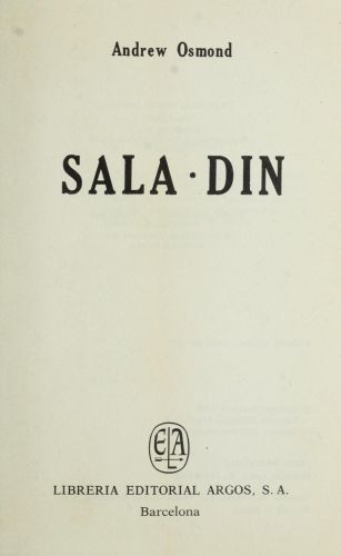 Portada del libro de SALA DIN. [PAPERBACK] OSMOND,ANDREW.