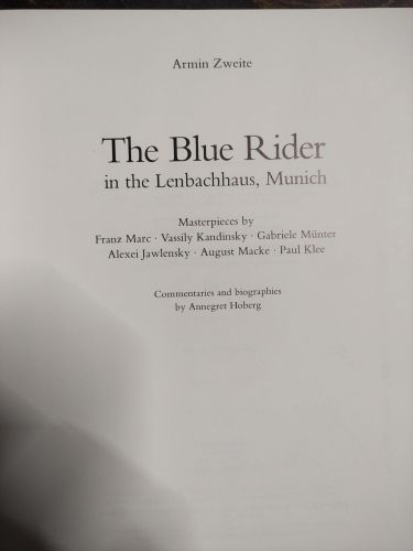 BLUE RIDER IN THE LENBACHHAUS MUNICH ZWEITE, ARMIN