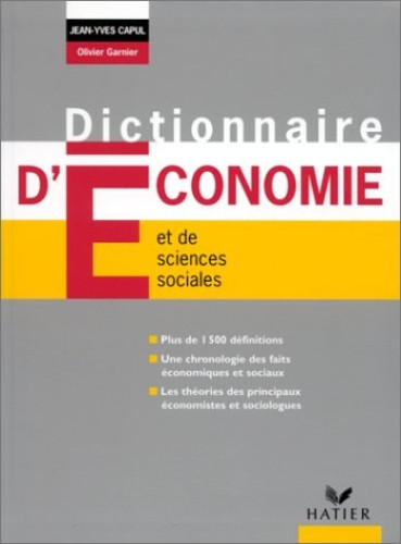 Portada del libro de Dictionnaire d'économie et de sciences sociales