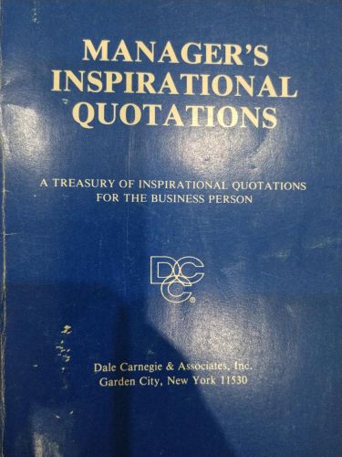 Manager's Inspirational Quotations: A Treasury of Inspirational Quotations for the Business Person