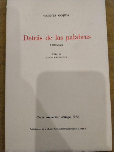 Detrás de las palabras. Poemas