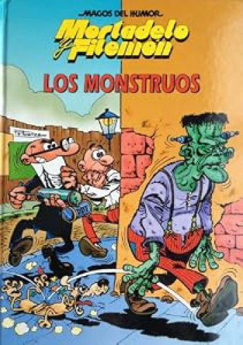 Portada del libro de Mortadelo y Filemón. Los monstruos