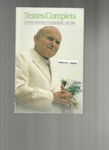 Portada del libro de PAPE JEAN-PAUL II EN BELGIQUE MAI 1985 EVEQUE BELGES & HUBERT PIRLOT
