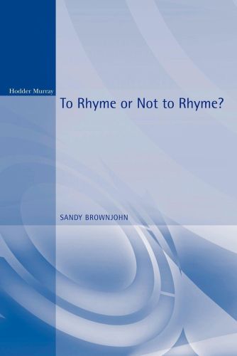 Portada del libro de TO RHYME OR NOT TO RHYME BROWNJOHN, SANDY