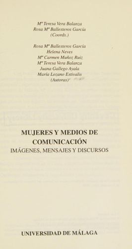 Portada del libro de MUJERES Y MEDIOS DE COMUNICACIÓN