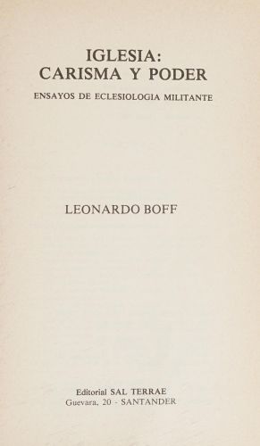 Portada del libro de IGLESIA
