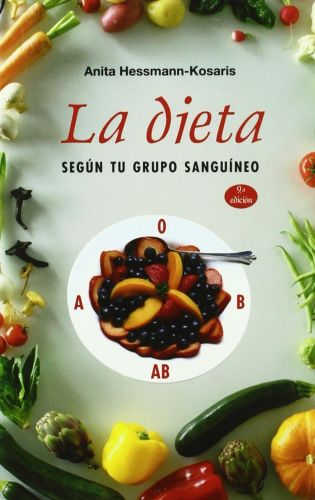 Portada del libro de LA DIETA SEGÚN TU GRUPO SANGUÍNEO