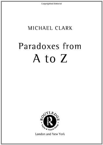 Portada del libro de PARADOXES FROM A TO Z CLARK, MICHAEL