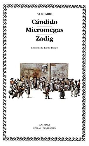 Portada del libro de CÁNDIDO, MICROMEGAS, ZADIG
