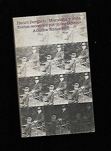 Portada del libro de MEMORIA Y VIDA HENRI BERGSON
