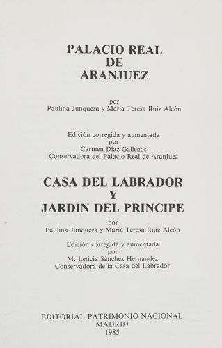 Portada del libro de REAL SITIO DE ARANJUEZ. (ESPAÑOL) DIAZ GALLEGOS, CARMEN AND SANCHEZ HER