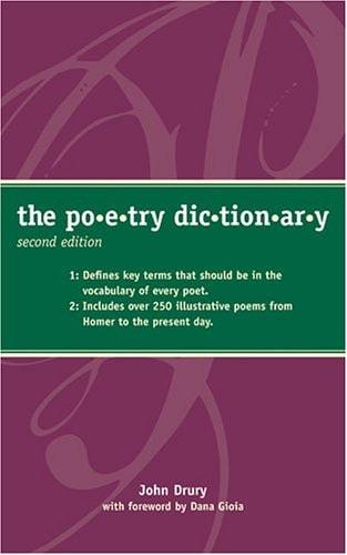 Portada del libro de POETRY DICTIONARY DRURY, JOHN