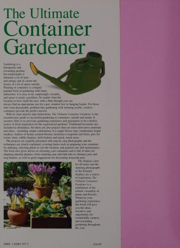 Portada del libro de THE ULTIMATE CONTAINER GARDENER DONALDSON, STEPHANIE
